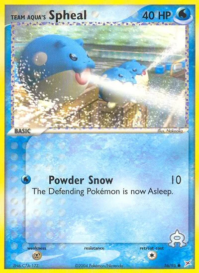 Team Aqua's Spheal Pokemon card