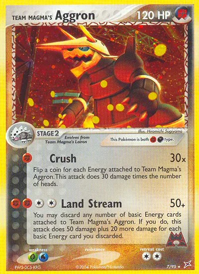 Team Magma's Aggron Pokemon card