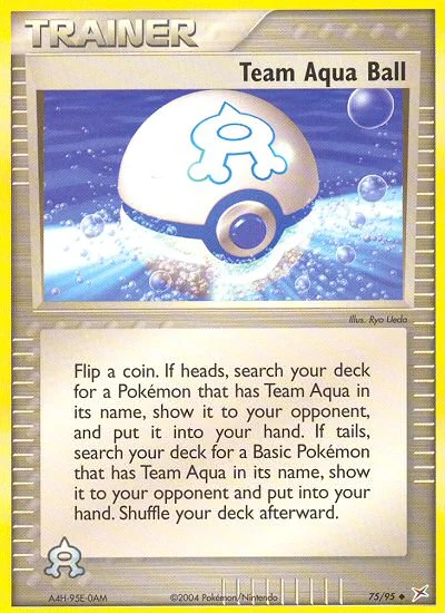 Team Aqua Ball Pokemon card