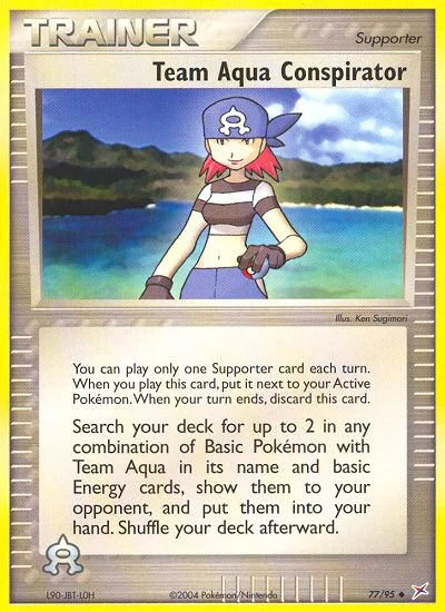 Team Aqua Conspirator Pokemon card