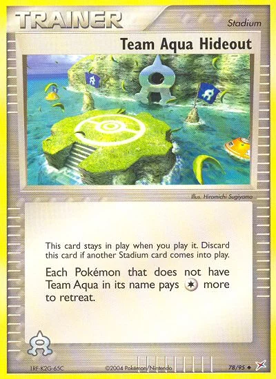 Team Aqua Hideout Pokemon card