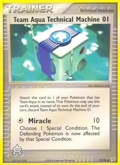 Team Aqua Technical Machine 01 Pokemon card