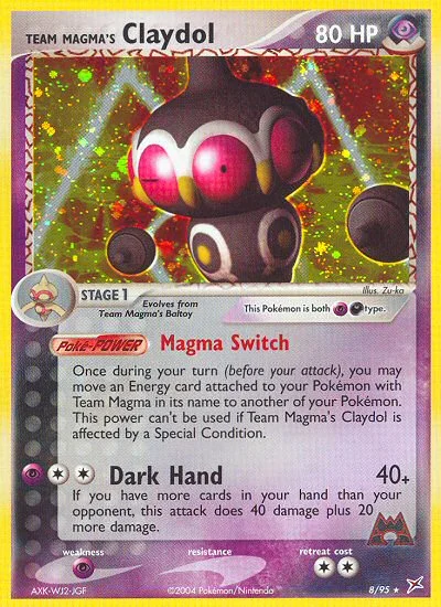 Team Magma's Claydol Pokemon card