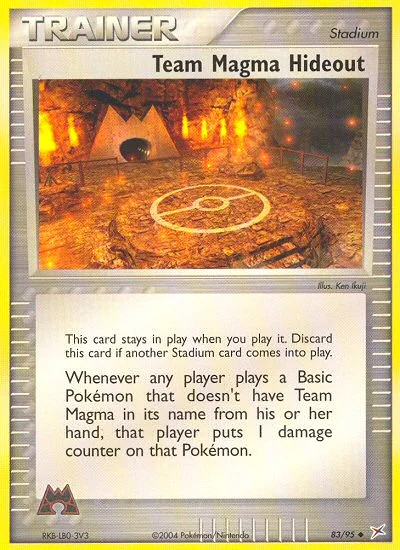 Team Magma Hideout Pokemon card