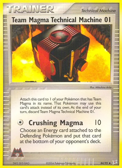 Team Magma Technical Machine 01 Pokemon card