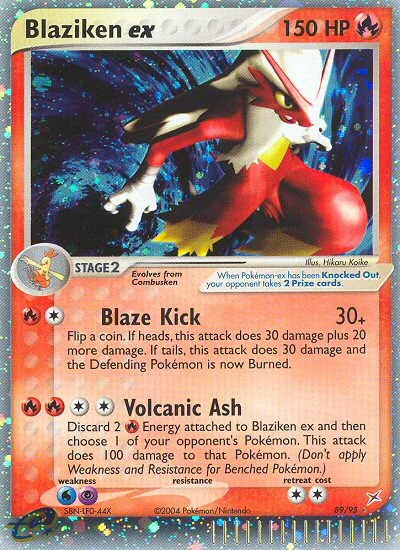 Blaziken ex Pokemon card