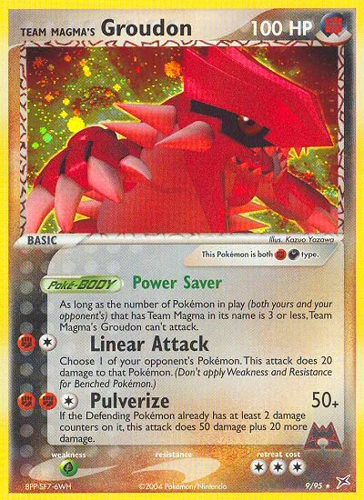 Team Magma's Groudon Pokemon card