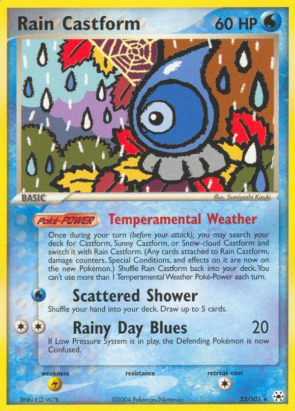 Rain Castform Pokemon card