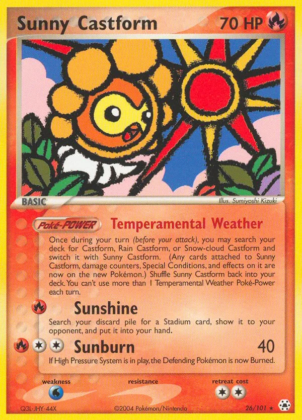 Sunny Castform Pokemon card