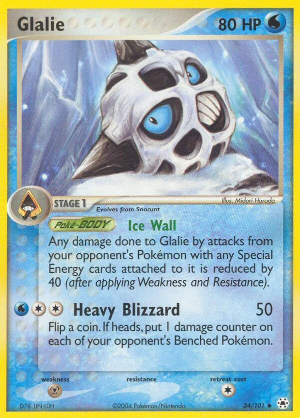 Glalie Pokemon card