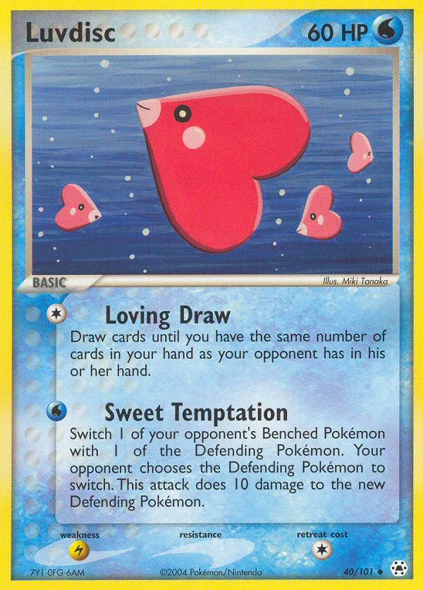 Luvdisc Pokemon card