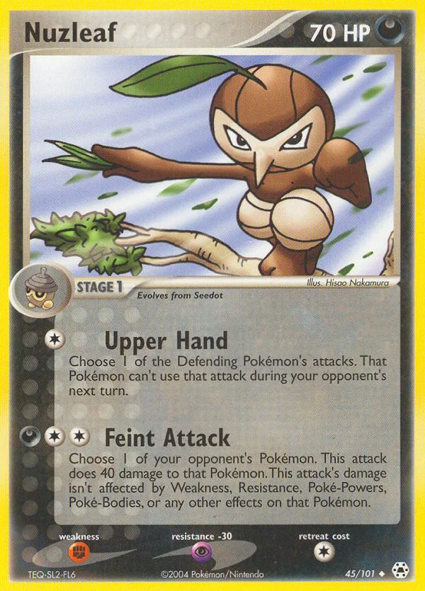 Nuzleaf Pokemon card