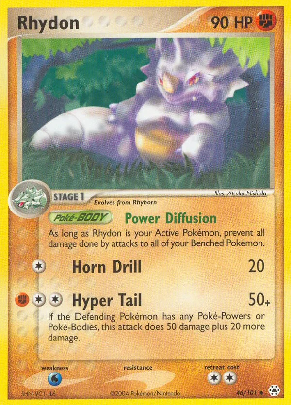 Rhydon Pokemon card