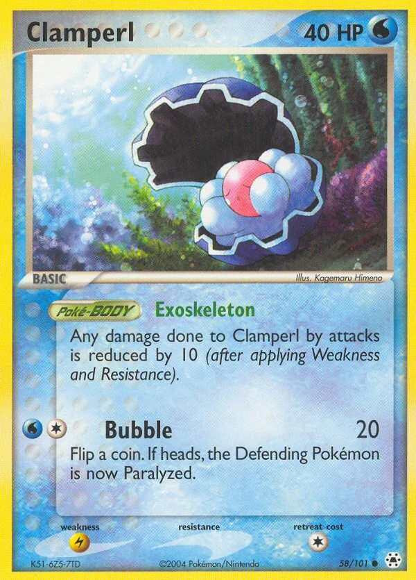 Clamperl Pokemon card