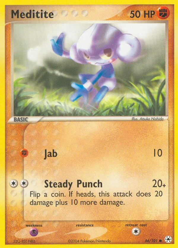 Meditite Pokemon card