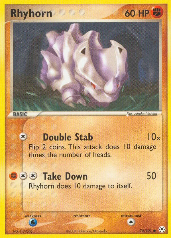 Rhyhorn Pokemon card