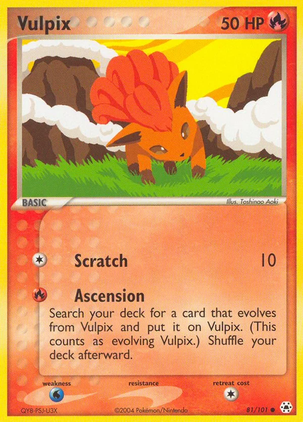 Vulpix Pokemon card