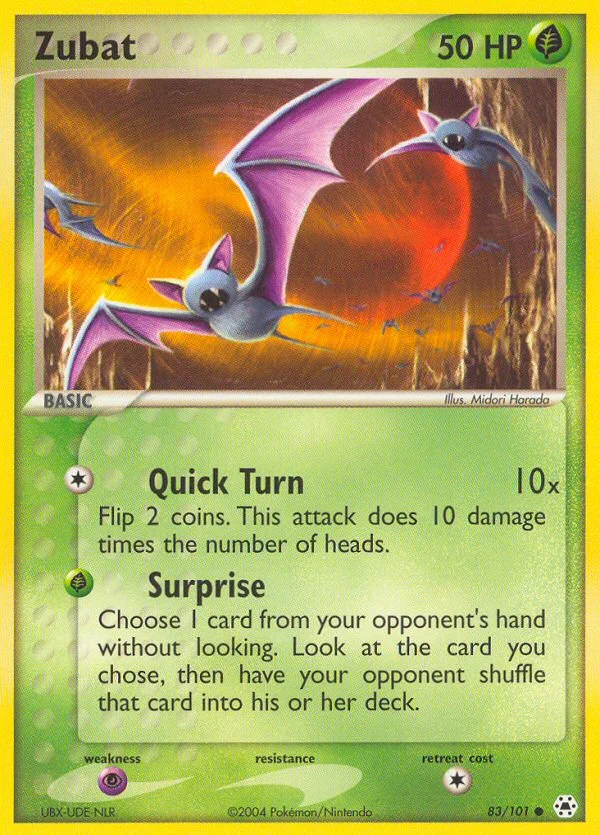 Zubat Pokemon card
