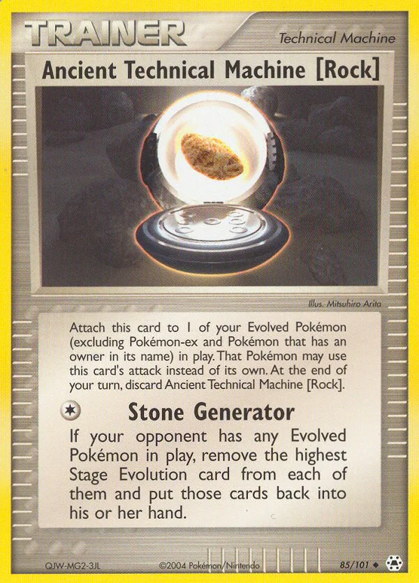 Ancient Technical Machine [Rock] Pokemon card