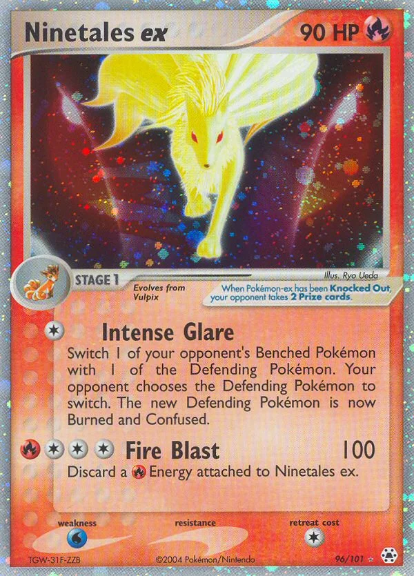 Ninetales ex Pokemon card