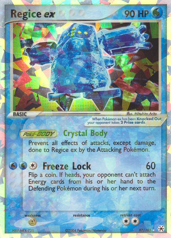 Regice ex Pokemon card