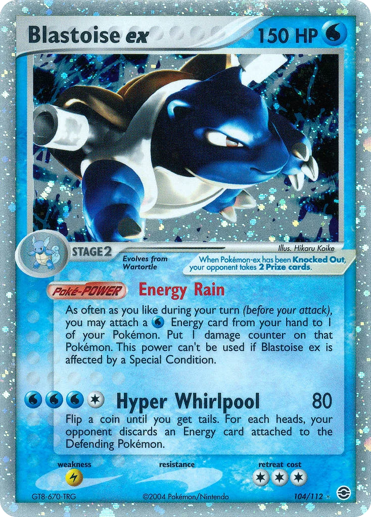 Blastoise ex Pokemon card