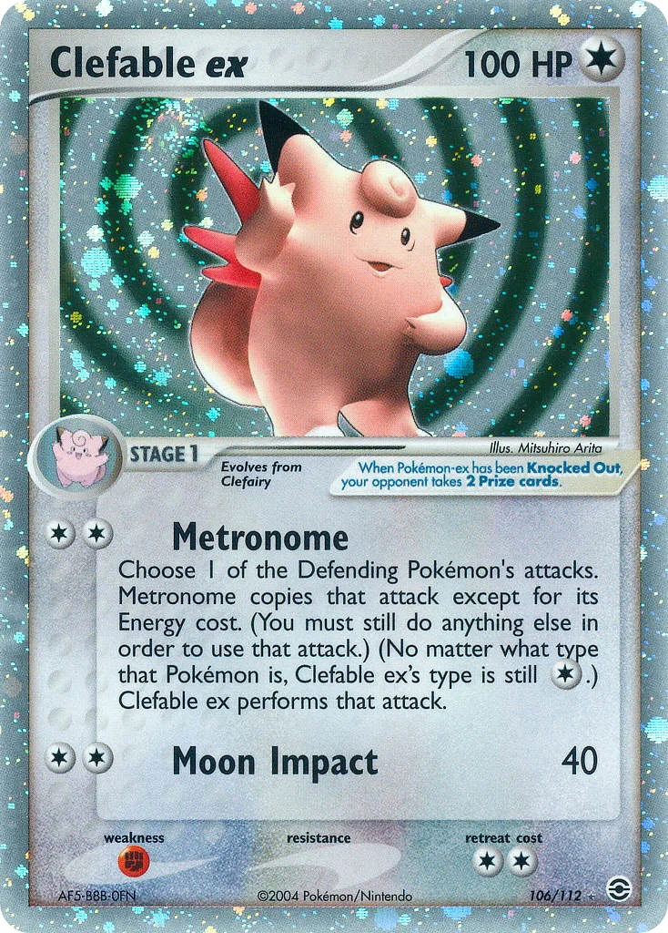 Clefable ex Pokemon card