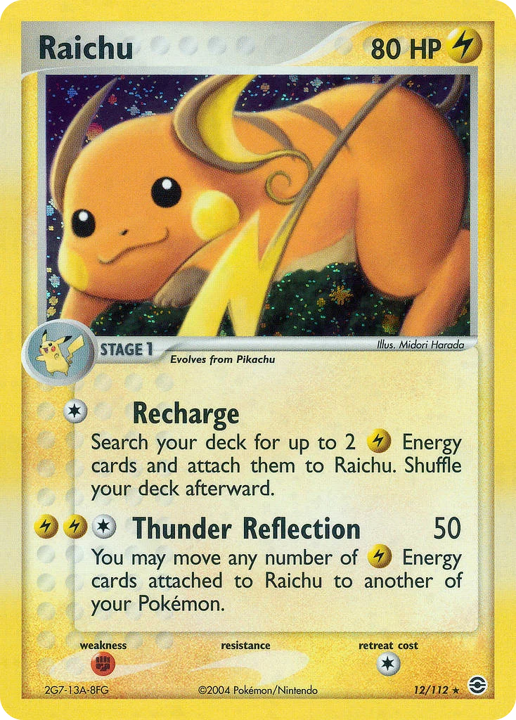 Raichu Pokemon card