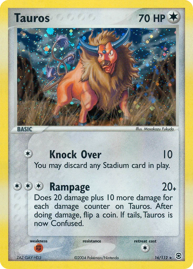 Tauros Pokemon card