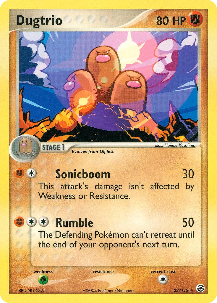 Dugtrio Pokemon card