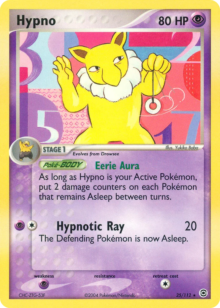 Hypno Pokemon card