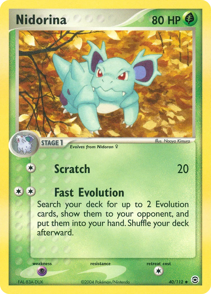 Nidorina Pokemon card