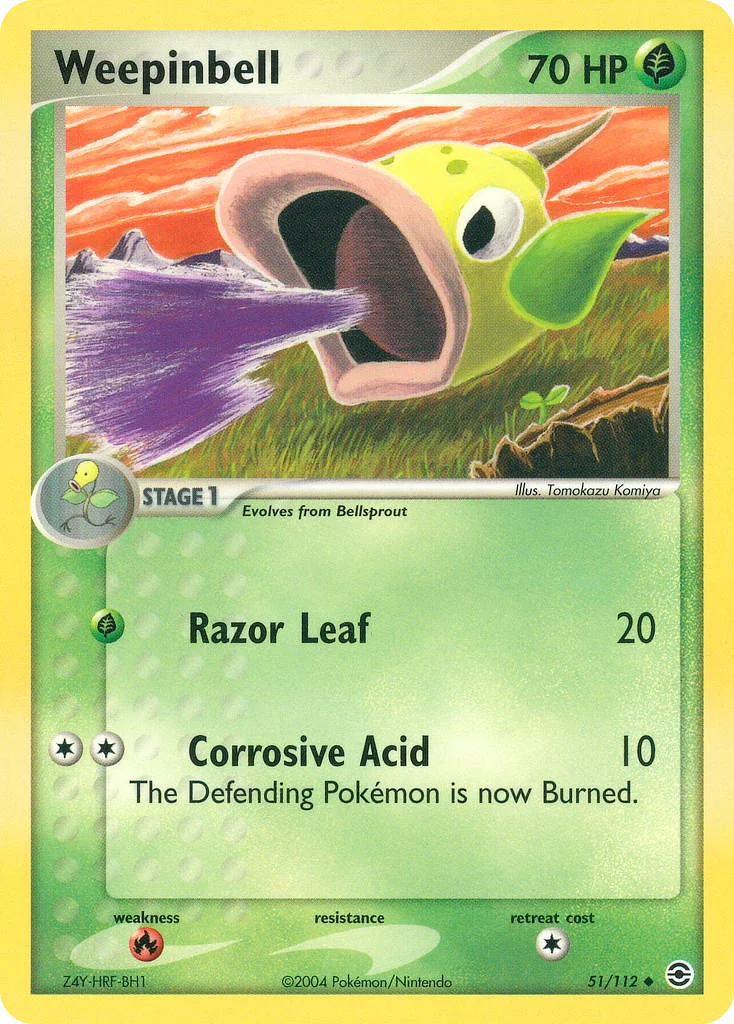 Weepinbell Pokemon card