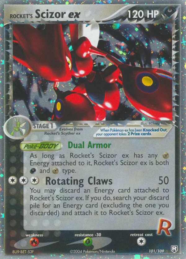 Rocket's Scizor ex Pokemon card