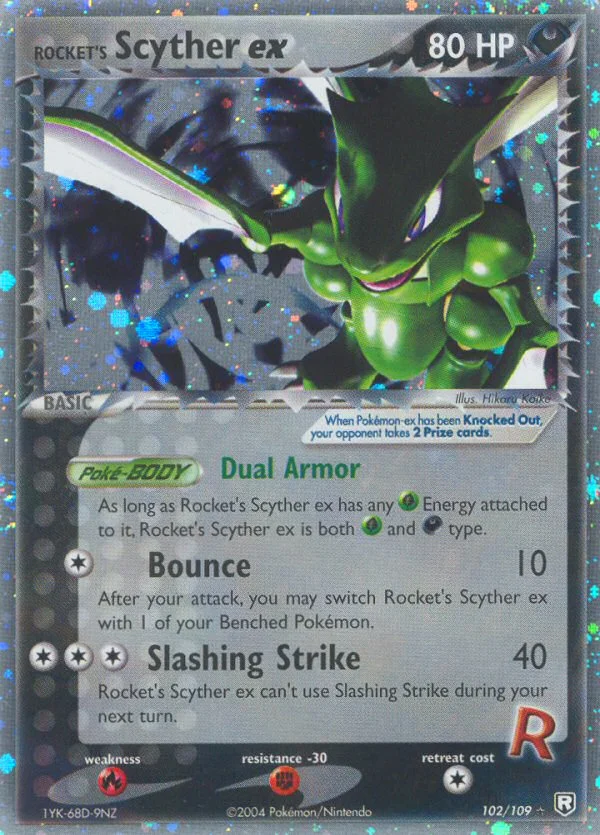 Rocket's Scyther ex Pokemon card