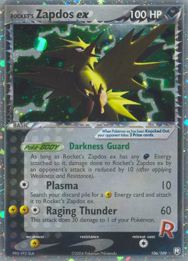 Rocket's Zapdos ex Pokemon card