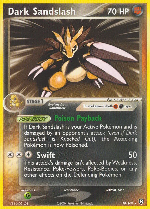 Dark Sandslash Pokemon card