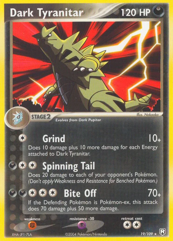 Dark Tyranitar Pokemon card