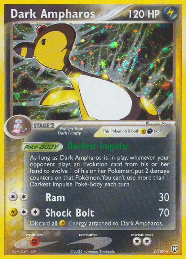 Dark Ampharos Pokemon card