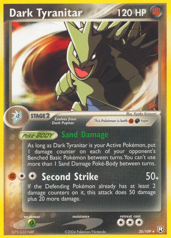 Dark Tyranitar Pokemon card