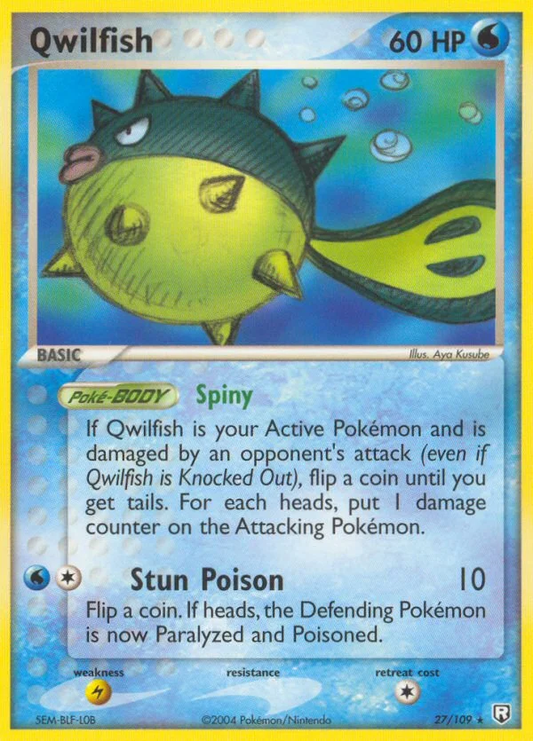 Qwilfish Pokemon card
