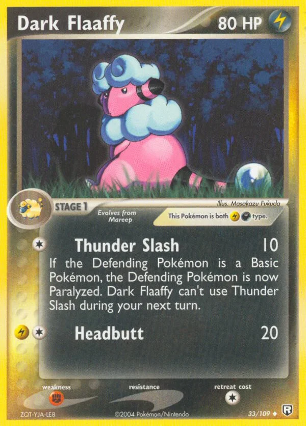 Dark Flaaffy Pokemon card