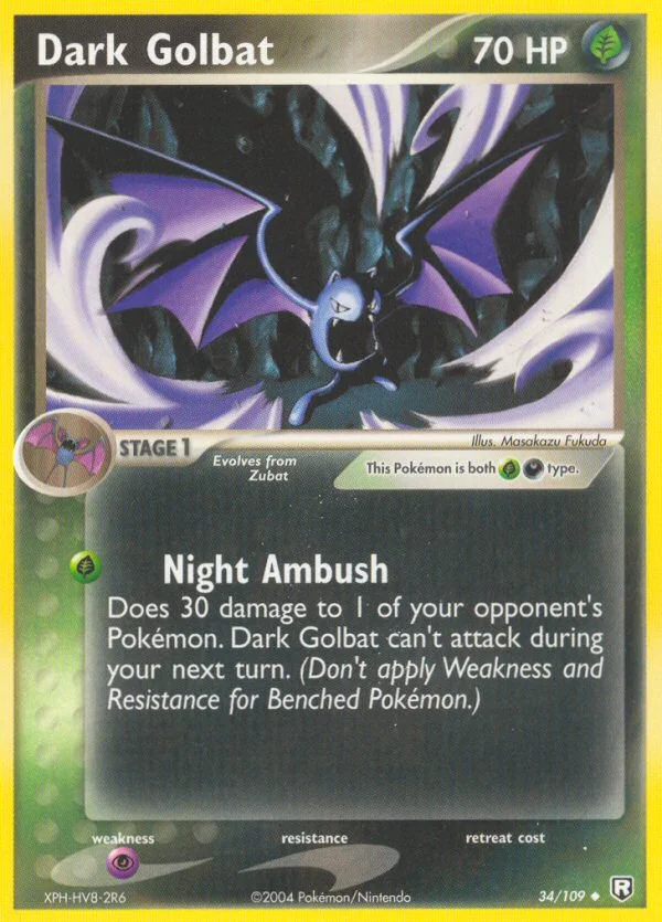 Dark Golbat Pokemon card