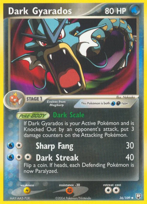 Dark Gyarados Pokemon card
