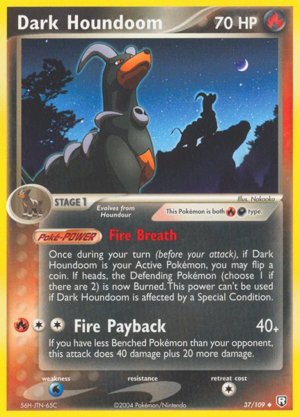 Dark Houndoom Pokemon card