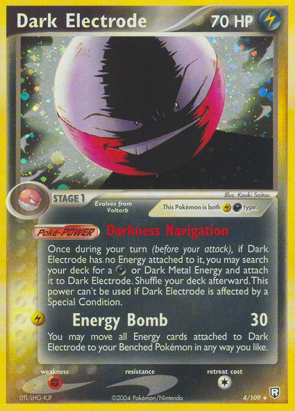 Dark Electrode Pokemon card