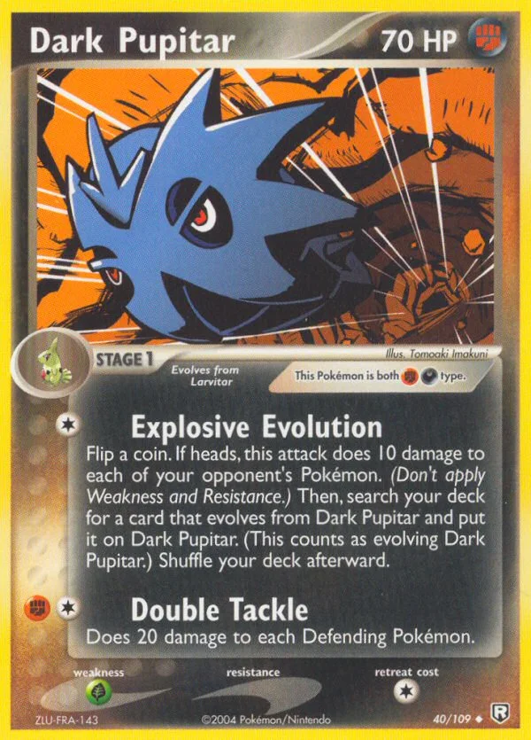 Dark Pupitar Pokemon card
