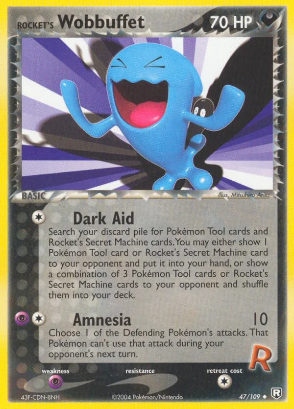 Rocket's Wobbuffet Pokemon card
