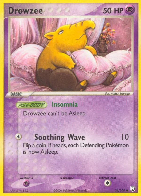 Drowzee Pokemon card