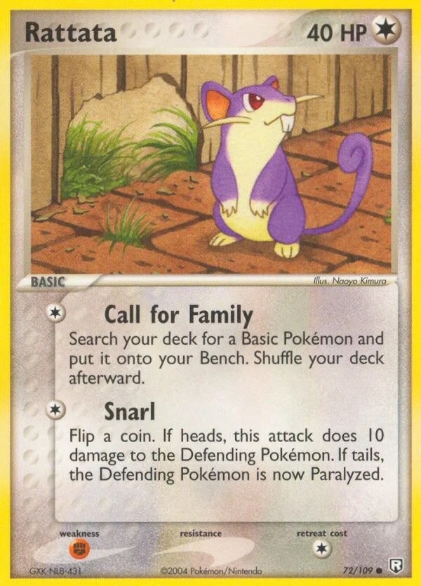 Rattata Pokemon card